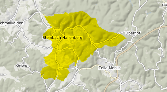 Immobilienpreisekarte Steinbach Hallenberg Thueringer Wald
